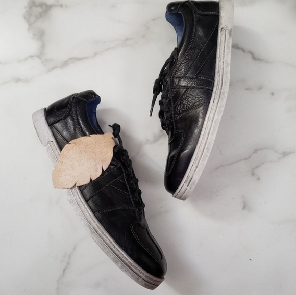 Bed Stu Muller Sneakers Navy Rustic  Leather Factory Distressed Low Top - Picture 5 of 8